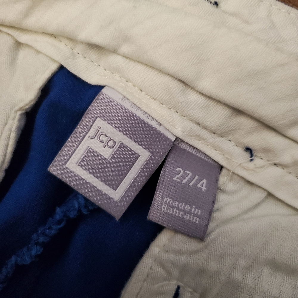 jcp Chinos Size 27/4 Blue Cropped - Picture 4 of 4